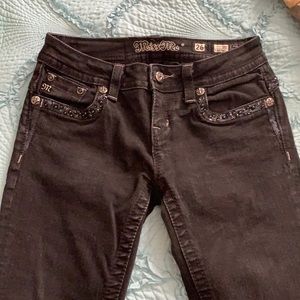 Miss Me 26 Mid-Rise Skinny Black Jeans